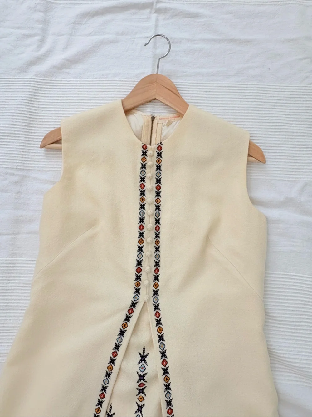 Vintage Narodna Radinost Beograd Folk Art Handcrafted Dress - Size 42 - Picture 3 of 14